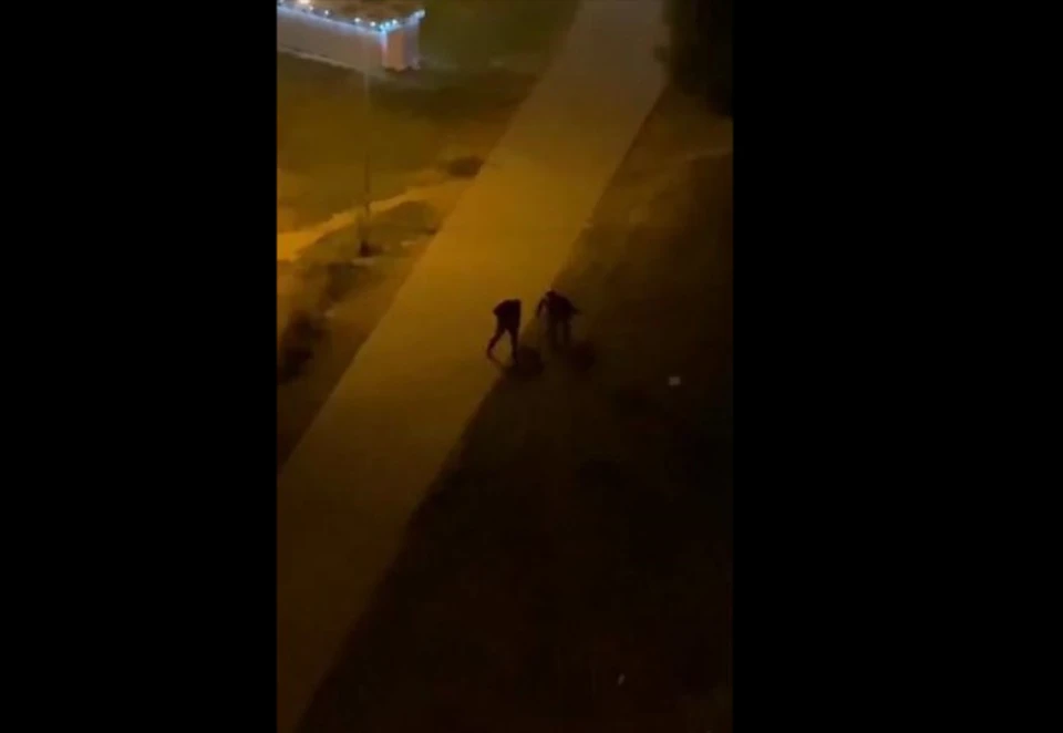 Появилось видео, как силовики в Минске бьют упавшего ногами и дубинками. Фото: кадр из видео