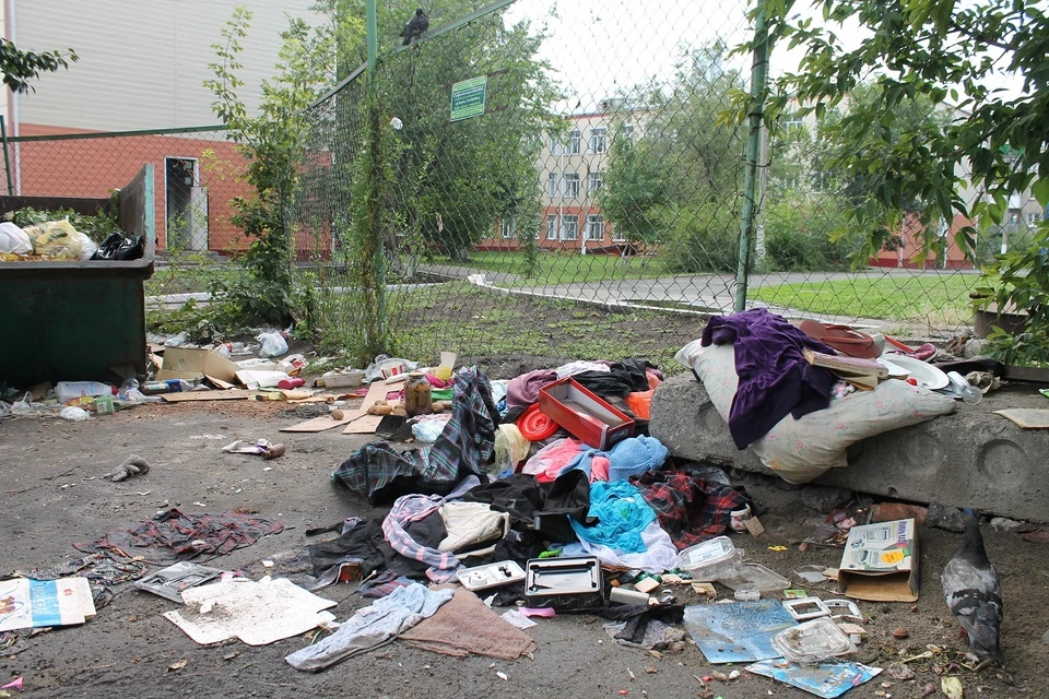 Огромную свалку обнаружили возле школы №55. Фото: ОНФ в Алтайском крае
