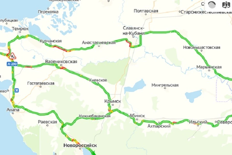 Схема новой дороги краснодар крымский мост