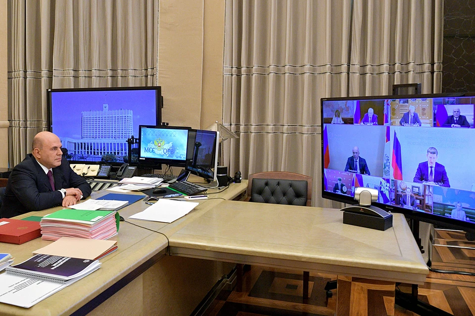 Премьер-министр Михаил Мишустин провел заседание правительства. Фото: Александр Астафьев/POOL/ТАСС
