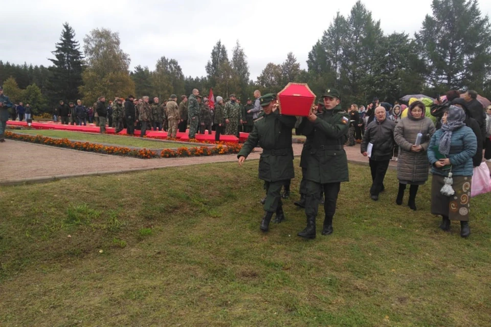 На «Невском пятачке» состоялась церемония захоронения воинов Красной Армии, погибших при обороне Ленинграда / Фото: Администрация Ленобласти