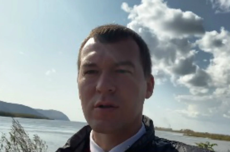 Михаил Дегтярев опубликовал видео после посещения дамбы в Комсомольске-на-Амуре ФОТО: скрин с видео в аккаунте Михаила Дегтярева в Instagram