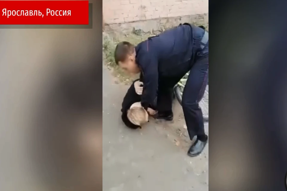 В отношении полицейского проводится проверка. Скриншот с видео "Свободный Ярославль"