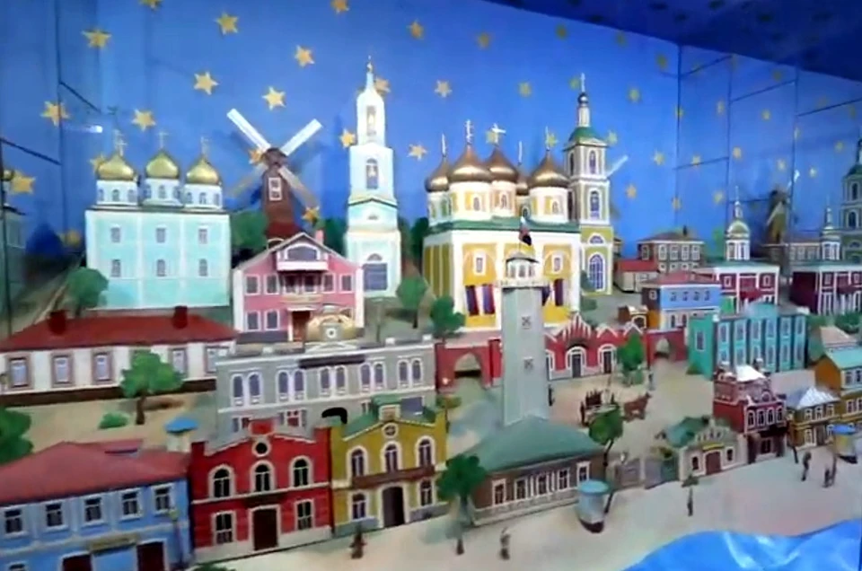Вот такой макет города есть в Кимрском музее. Фото: стопкадр из фильма «Кимры - город вольных сапожников»/Youtube