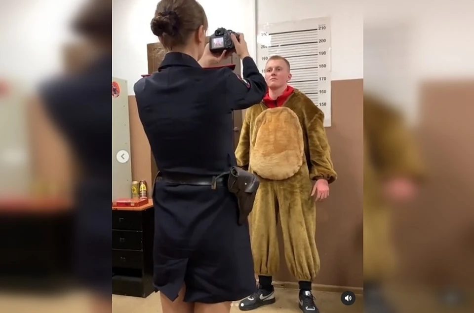 Михаила увезли в отдел полиции, но он отделался штрафом. Фото: Instagram/ zhuk_video