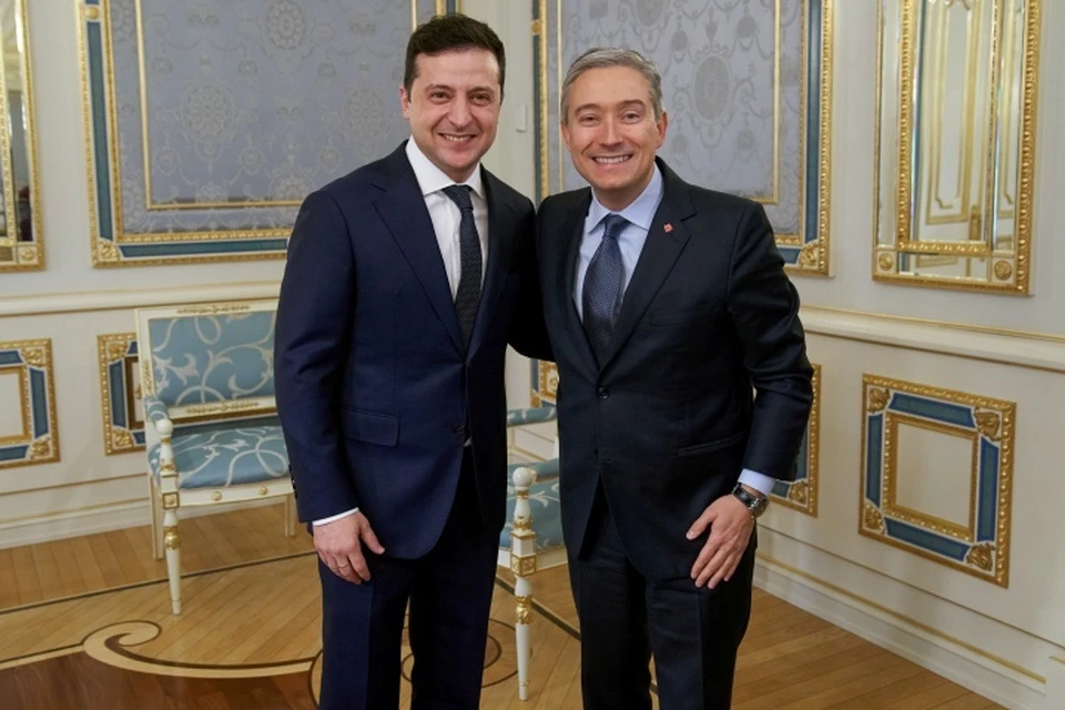 Президент Украины Владимир Зеленский и глава МИД Канады Франсуа-Филипп Шампань