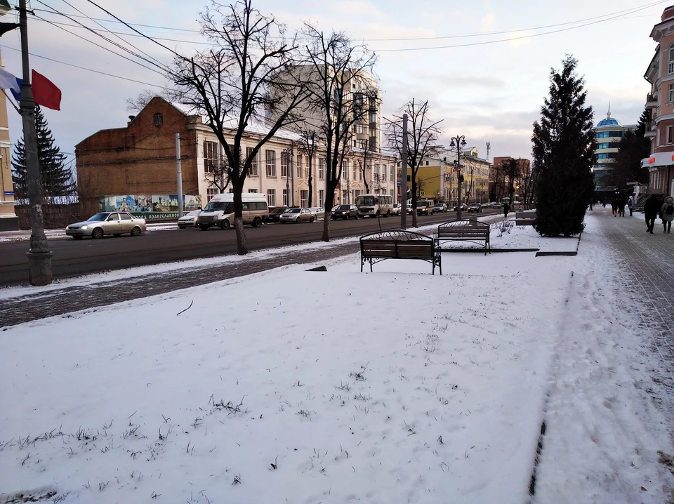В городе-гололед