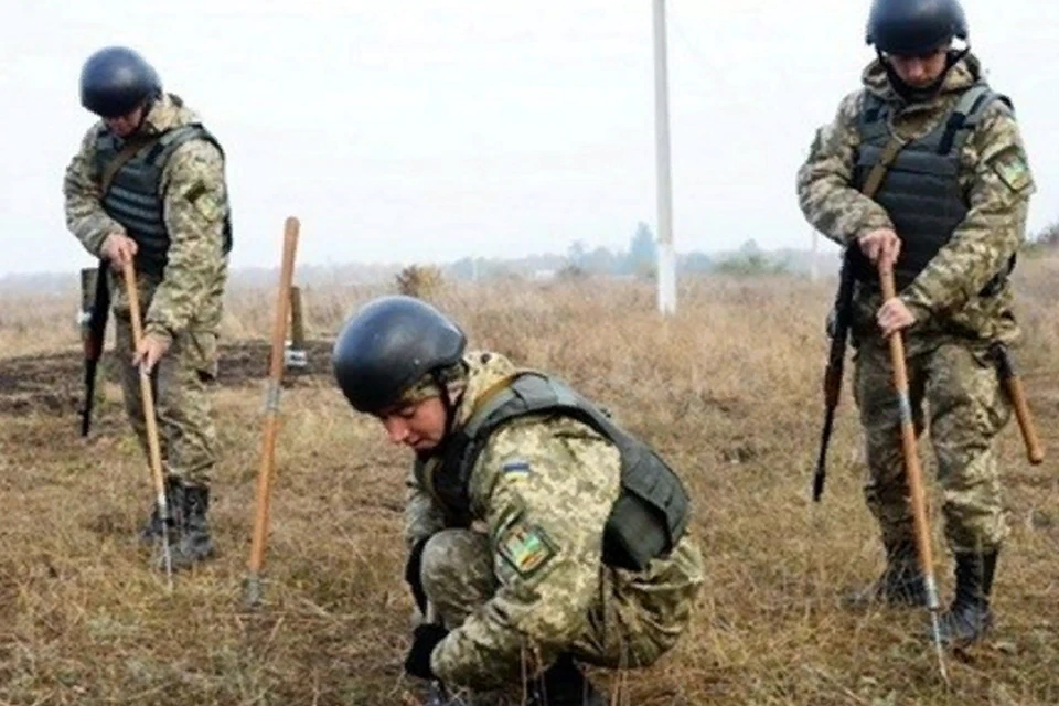 Под видом разминирования украинские военные ищут под землей цветной металл. Фото: пресс-служба штаба «ООС»