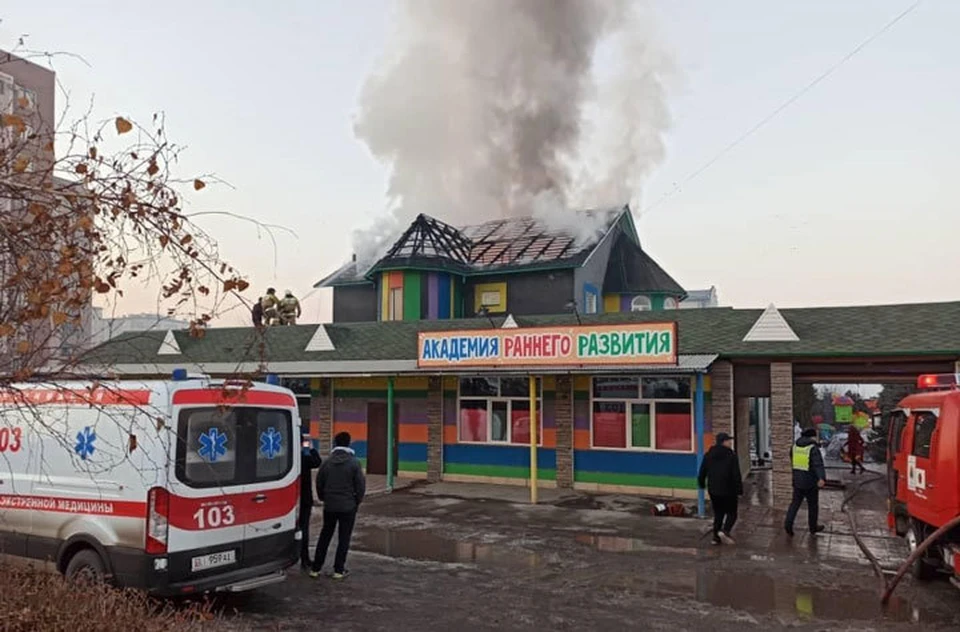 Пожар произошел в детском саду.