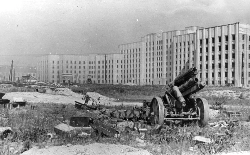 Дом советов в Могилеве 28 июня 1944 года. Фото: Российский архив кинофотодокументов
