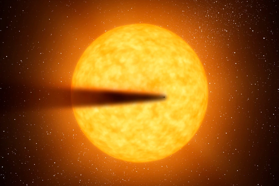 Хвост Меркурия направлен от Солнца, как у комет.