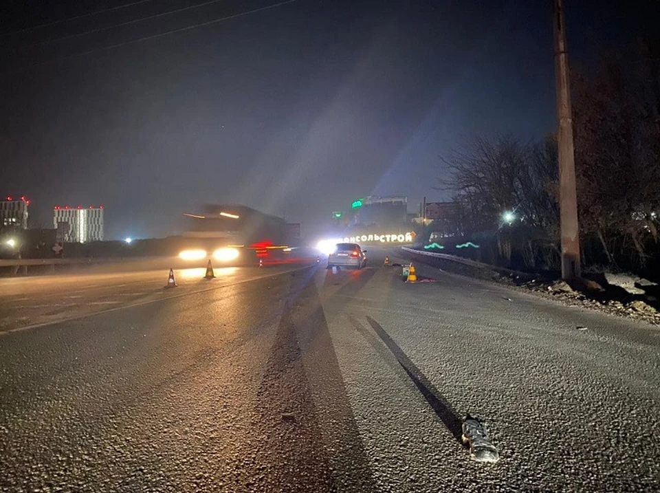 В Симферополе иномарка на большой скорости сбила пешехода. Фото: пресс-служба ГИБДД по РК.