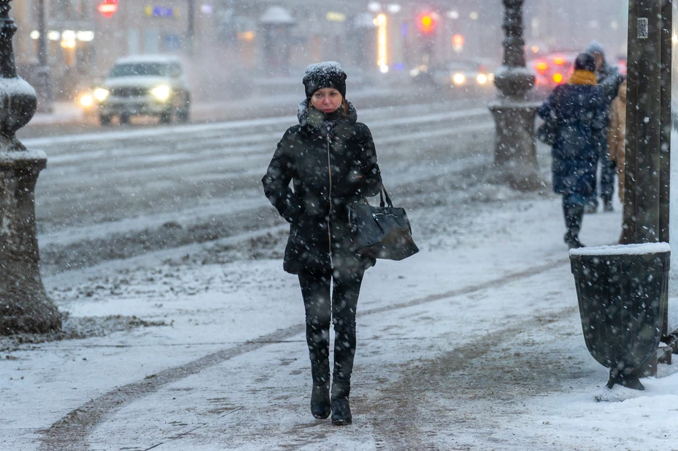 Сильный снегопад ожидает Петербург 16 февраля