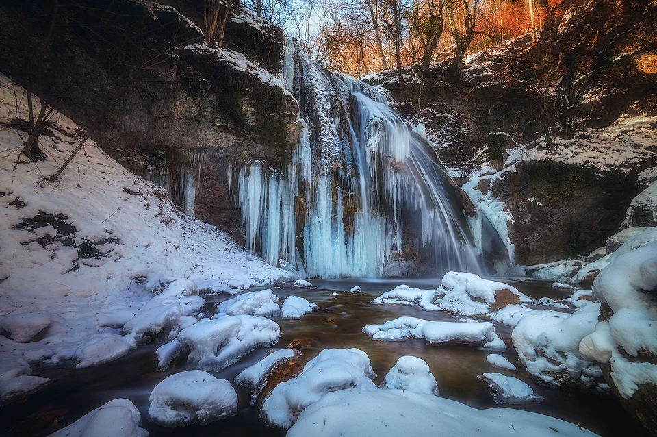 Зима по-своему украсила водопад. Фото: Наташа Фирсова/VK