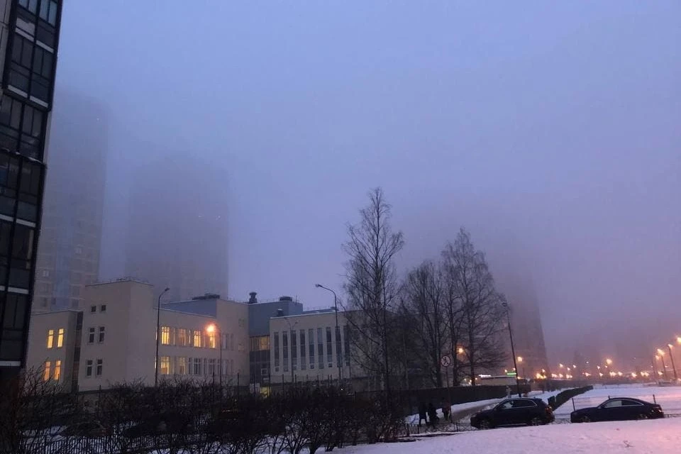 Туман опускался на Петербург еще утром.