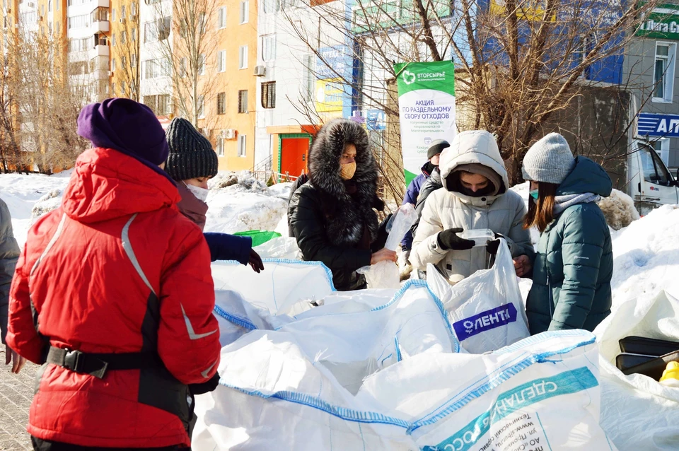 Акции по сбору вторсырья проходят в Самаре каждую первую субботу месяца. Фото: Мария Трекина