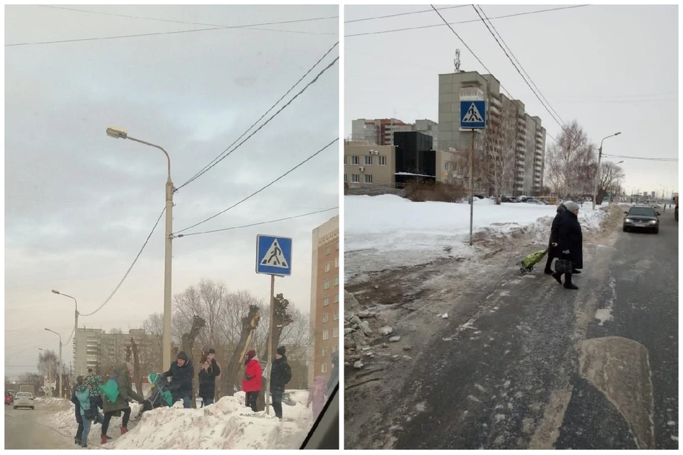 Теперь на пешеходном переходе можно спокойно пройти хоть с коляской, хоть с тележкой.