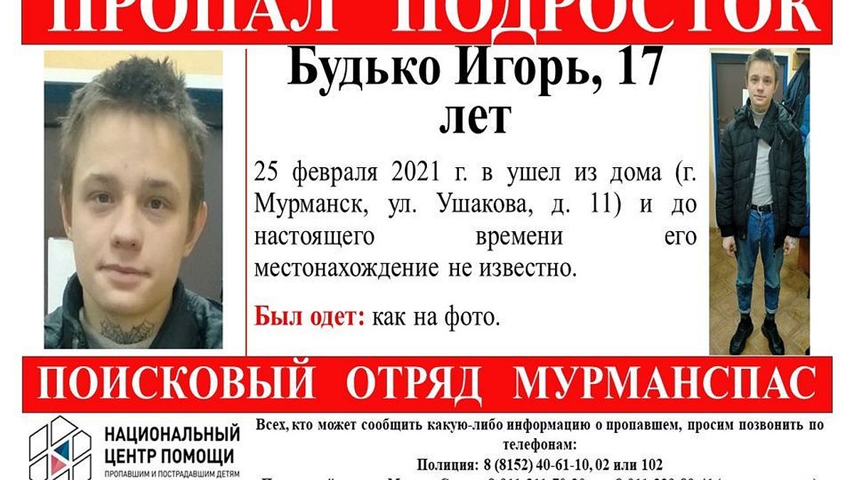 В Мурманске ищут 17-летнего подростка, который пропал две недели назад -  KP.RU