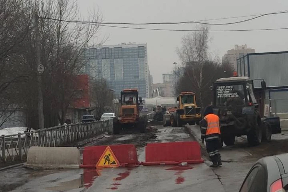 Ситцевую улицу в Петербурге начали ремонтировать