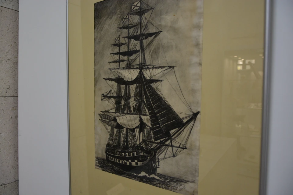 Одна из графических работ Алексея Леонова, 1952 год.