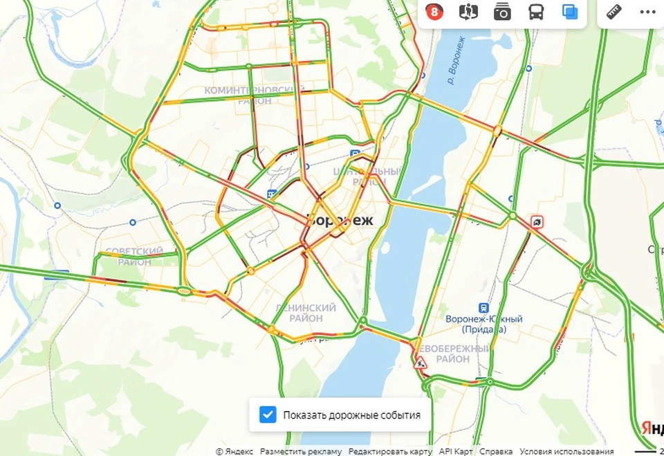 Пробки в серпухове сейчас онлайн карта смотреть