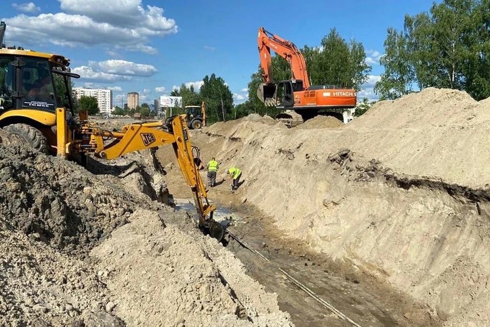 В Липецке на улице 50 лет НЛМК продолжается реконструкция