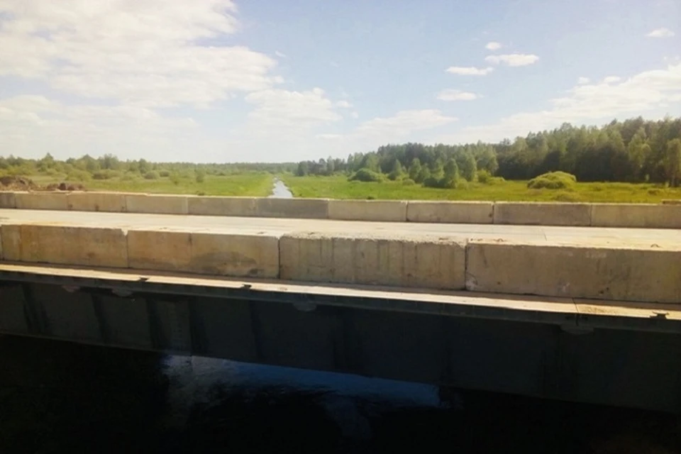 На месте рухнувшего за две недели возвели временный мост. Фото: Минтранс.