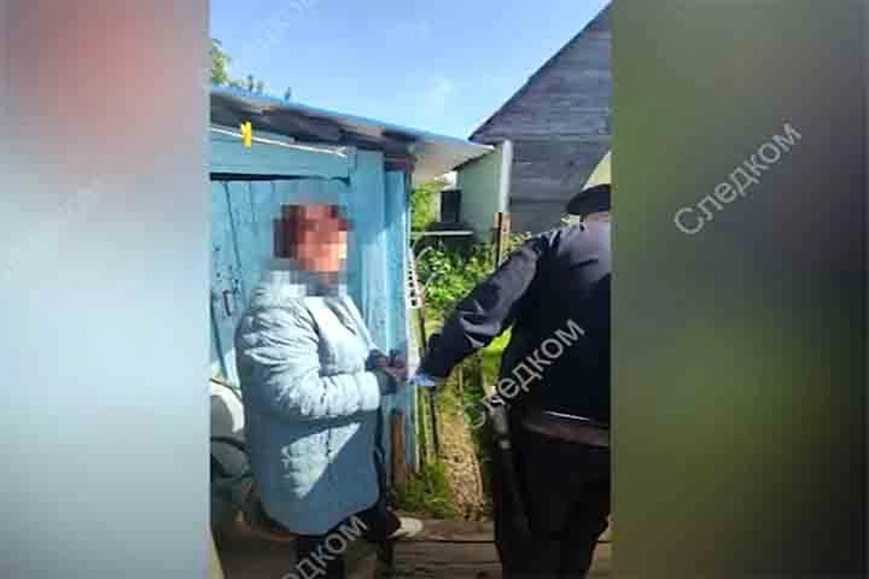 Подозреваемую в убийстве зятя смолянку взяли под стражу. Фото: скриншот видео оперативной съемки СУ СК России по Смоленской области.