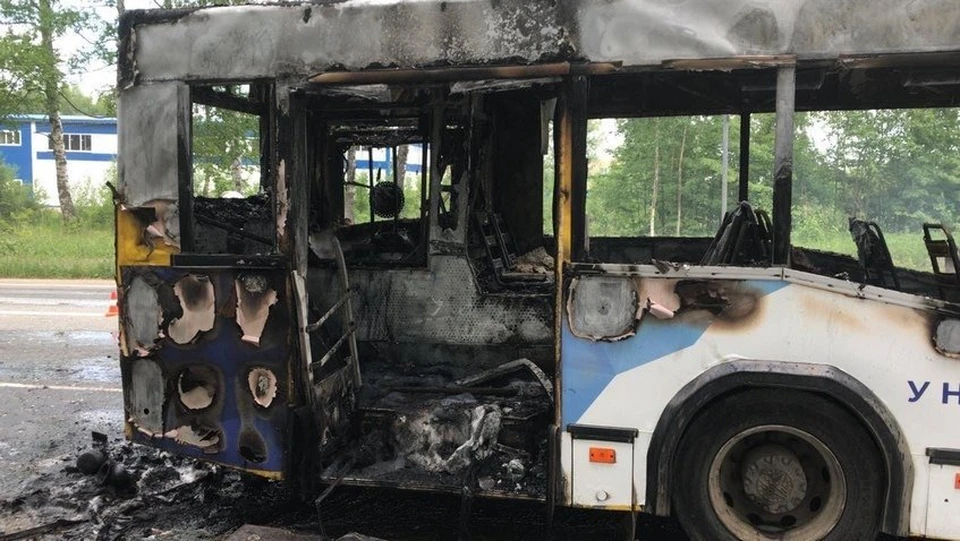 Автобус сгорел дотла Фото: пресс-служба АО «Ипопат»