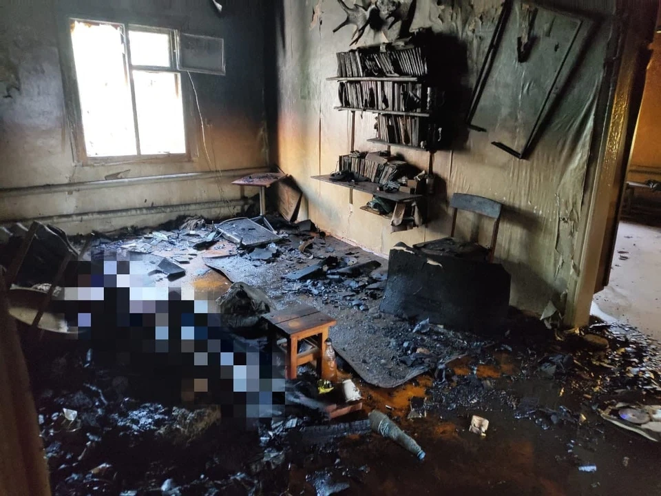 В жилом доме случился смертельный пожар