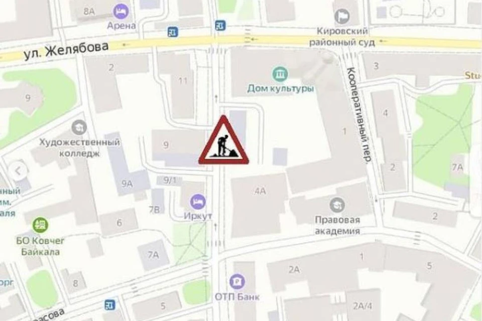 Движение по улице Пролетарской в Иркутске будет закрыто с 9 по 12 июля