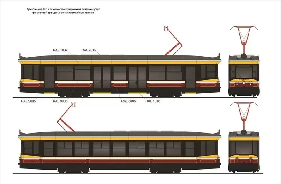 На снимке - схематичное изображение ретро-вагона 71-415Р Фото: https://zakupki.gov.ru