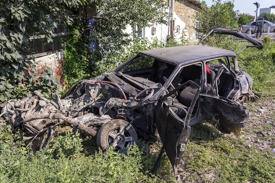 Машина сильно пострадала в результате аварии. Фото: пресс-служба МВД по РК
