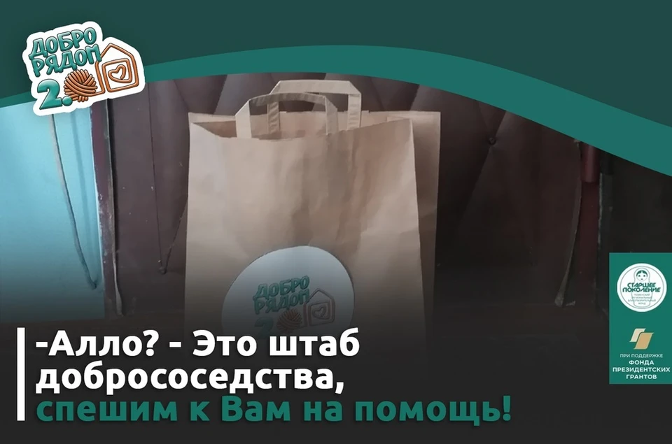 В Тюменской области «добрососеди» помогают одиноким пенсионерам ходить за покупками и мыть окна