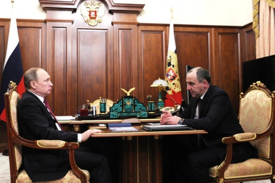 Встреча Владимира Путина и Рашида Темрезова. Фото: www.kremlin.ru