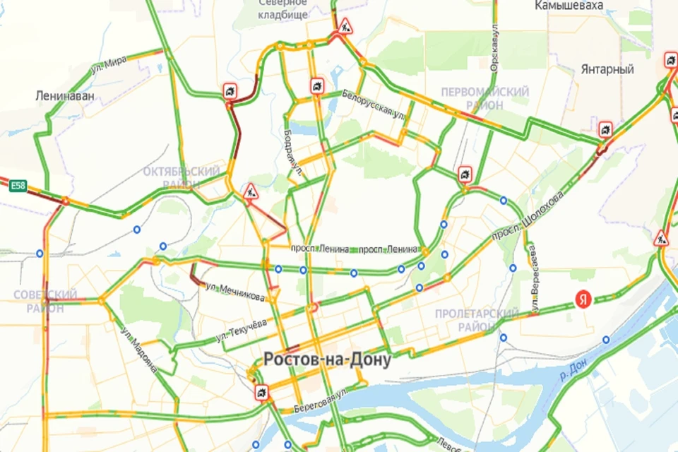 Вечерние пробки в Ростове