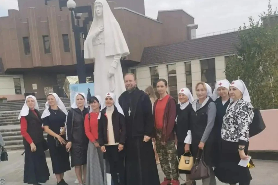 Памятник святой преподобной мученице Елизавете установили в Красноярске. Фото: Красноярская епархия