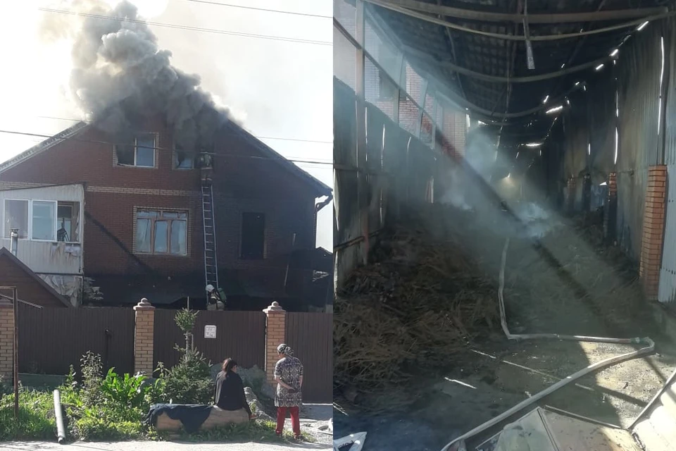 Пламя потушили всего за полчаса. Фото: пресс-служба ГУ МЧС по Новосибирской области