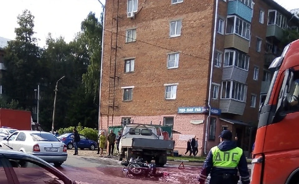 В Туле мотоциклист попал под колеса «ГАЗели»