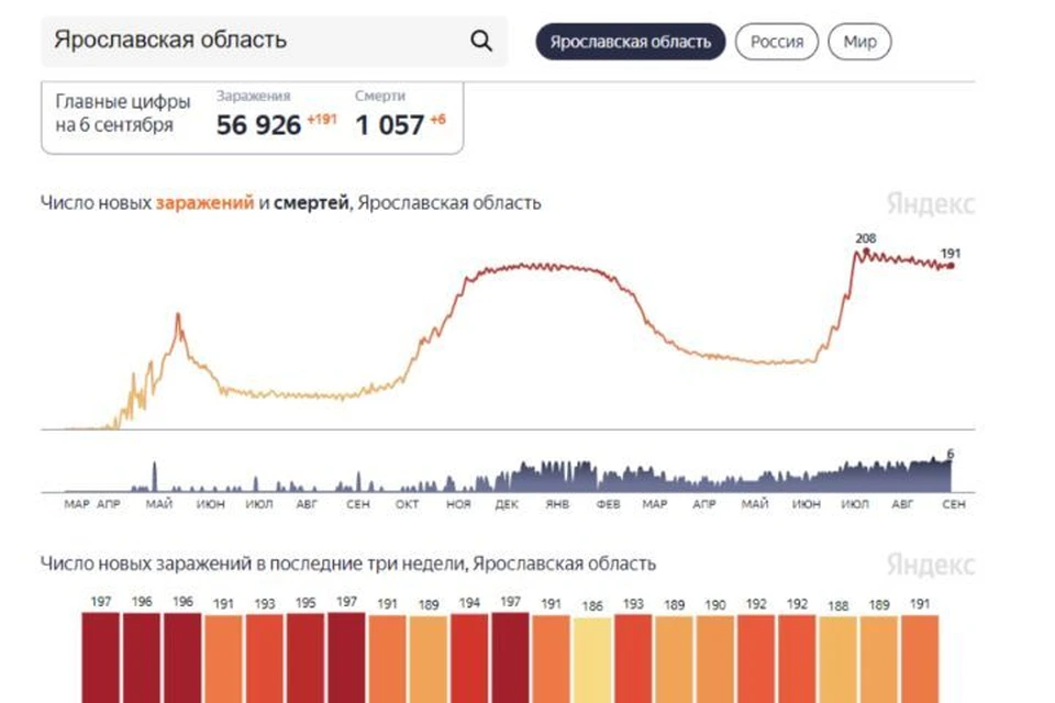 Скриншот Яндекс. Статистика