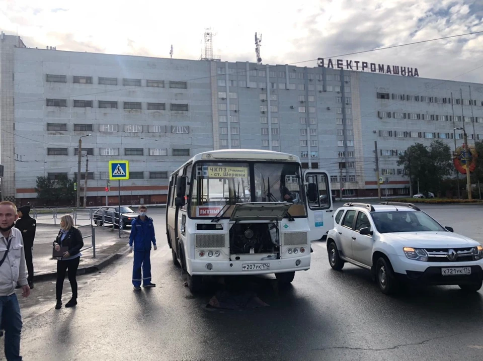 Маршрутка поворачивала и не пропустила пешехода. Фото: ГИБДД Челябинска