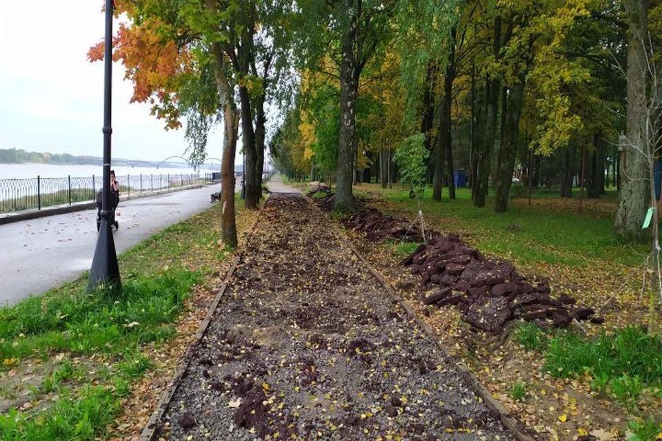 В Рыбинске будут заново перекладывать 150 метров велодорожки