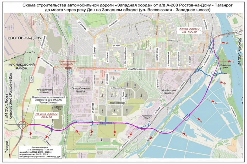 Ростовская кольцевая автодорога схема