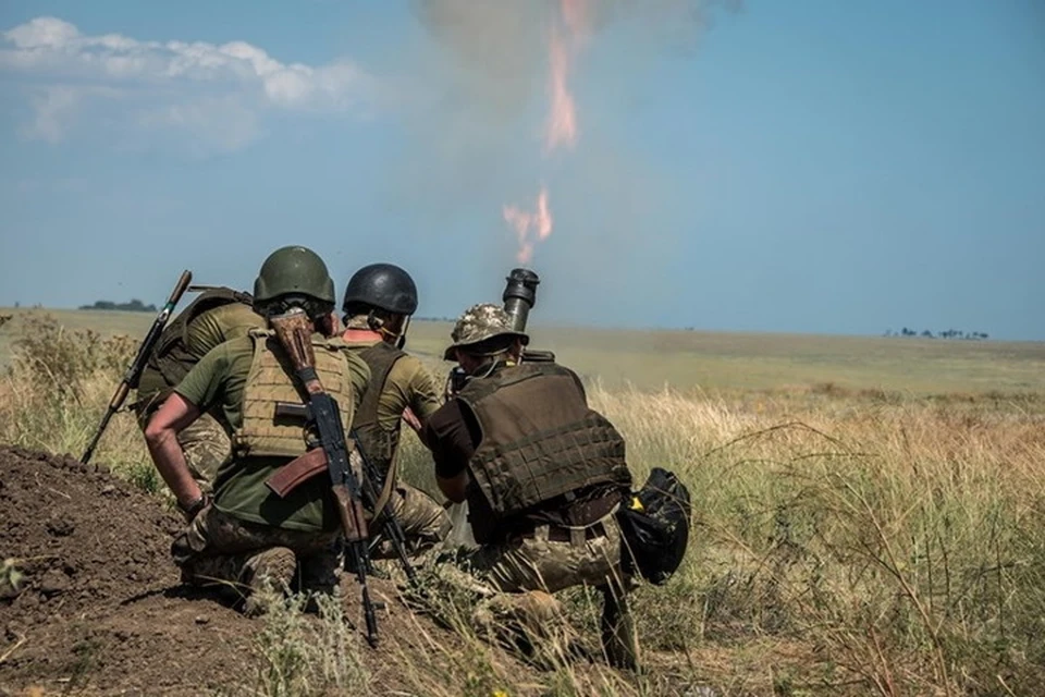 Огонь из минометов велся с позиций ВСУ в районе Марьинки. Фото: Пресс-центр штаба «ООС»