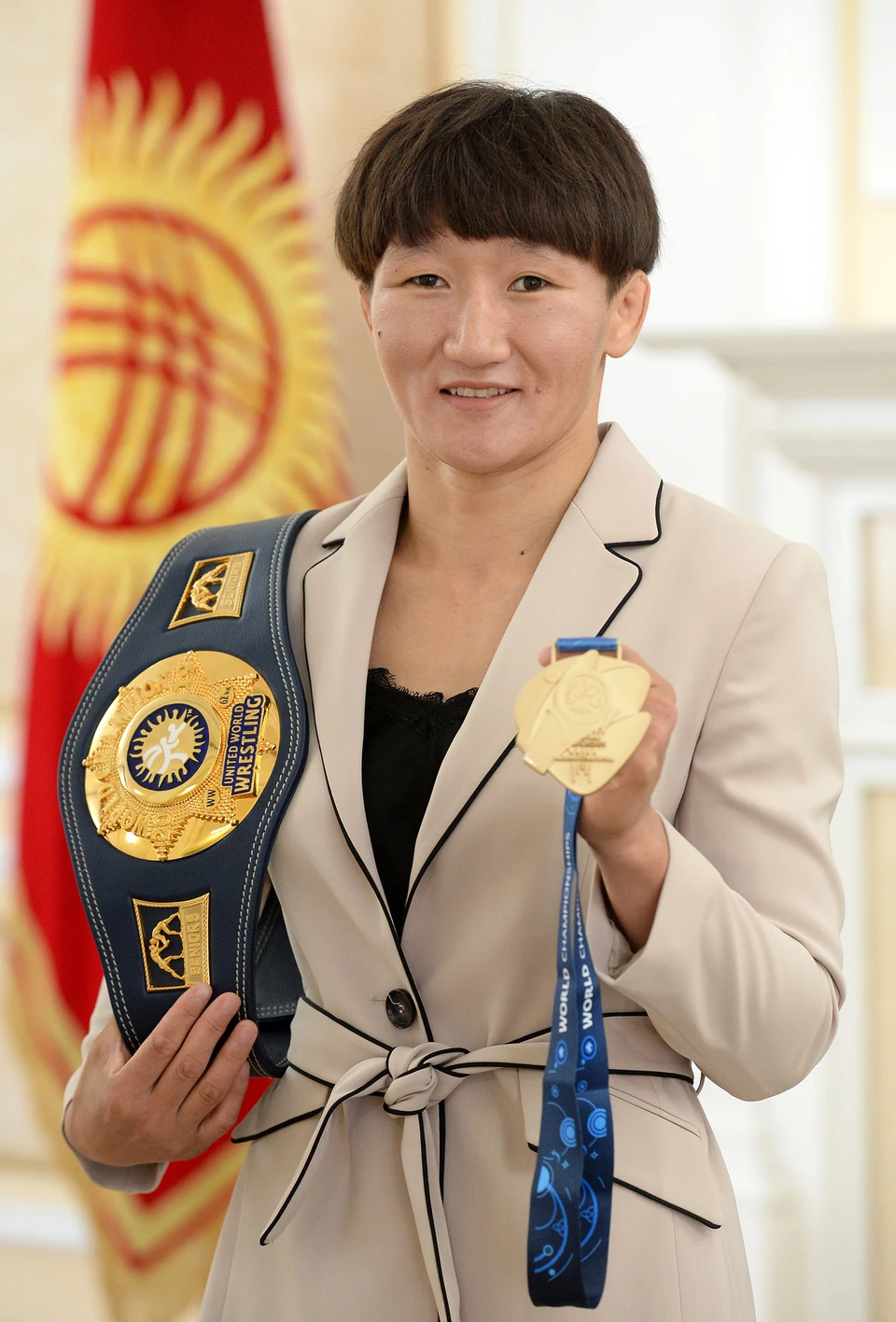 Двукратная чемпионка мира по борьбе Айсулуу Тыныбекова.