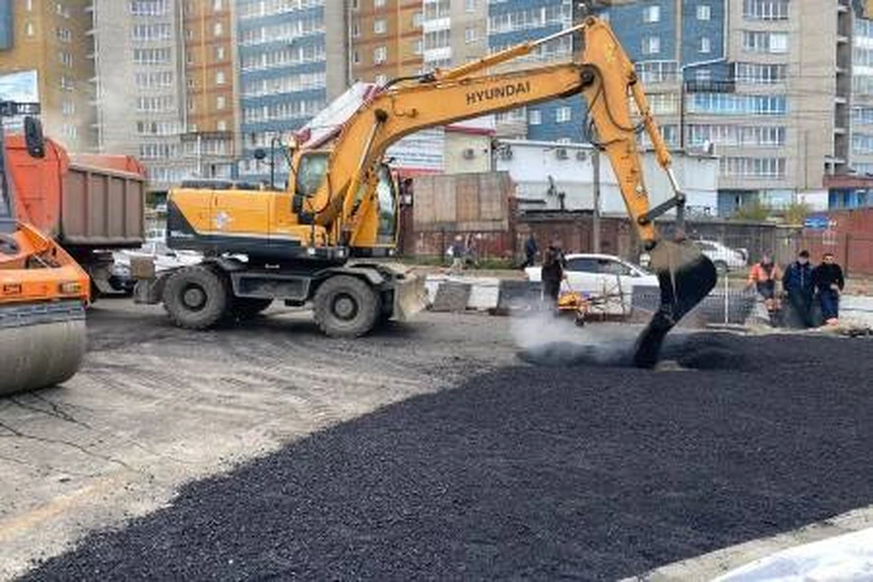 В Иркутске идет подготовка к асфальтированию мостового перехода на путепроводе по улице Джамбула Фото: администрация Иркутска