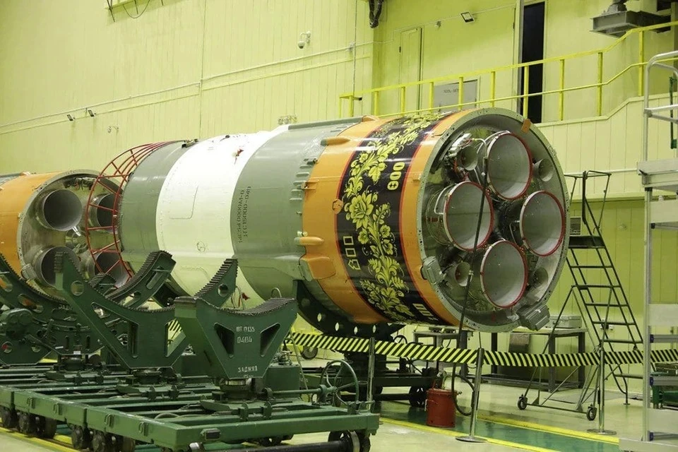 «Роскосмос» запустит раскрашенную под хохлому ракету «Союз» в ночь на 28 октября 2021 Фото: "Роскосмос"