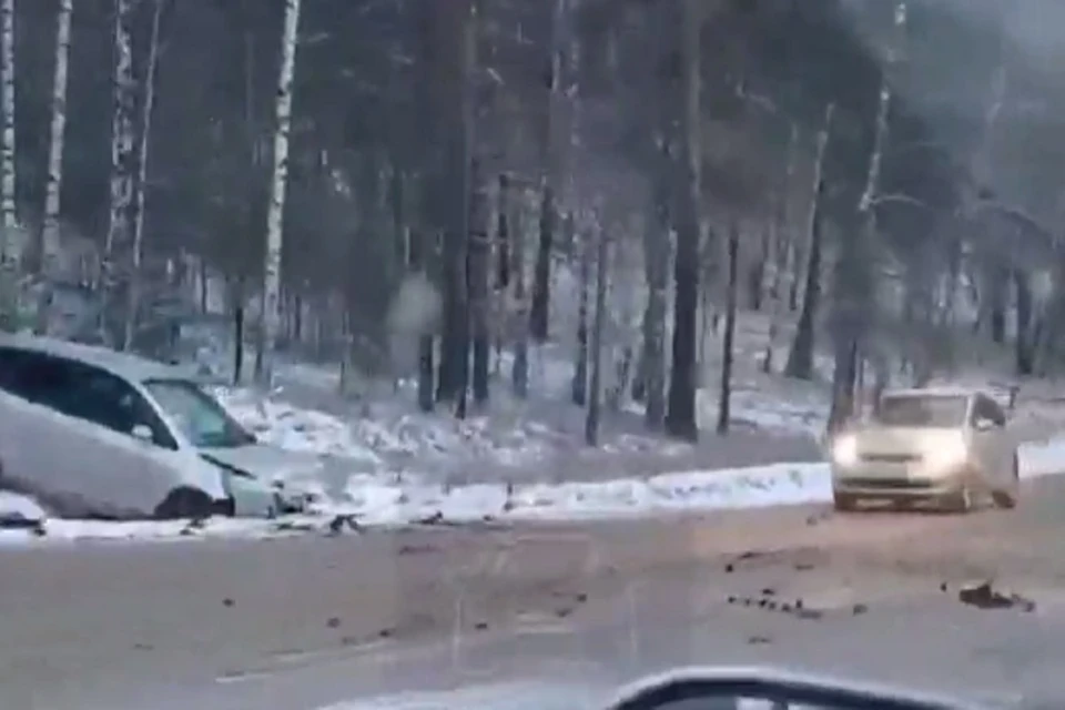 ДТП под Красноярском Скриншот: видео ЧП Красноярск