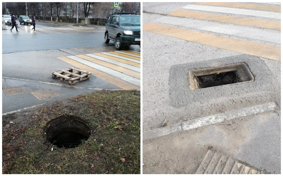 Множество открытых люков или решеток коллекторов в Рязани представляют опасность для горожан и транспортных средств.