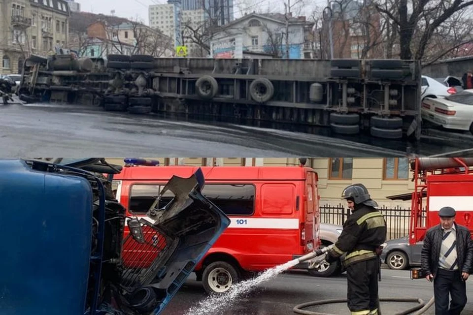 Большегруз повредил шесть авто.